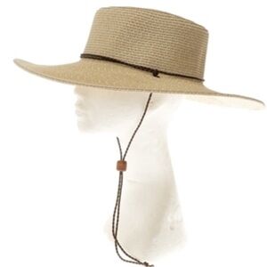 Stylish IVORY Wide-Brim Boater Hat